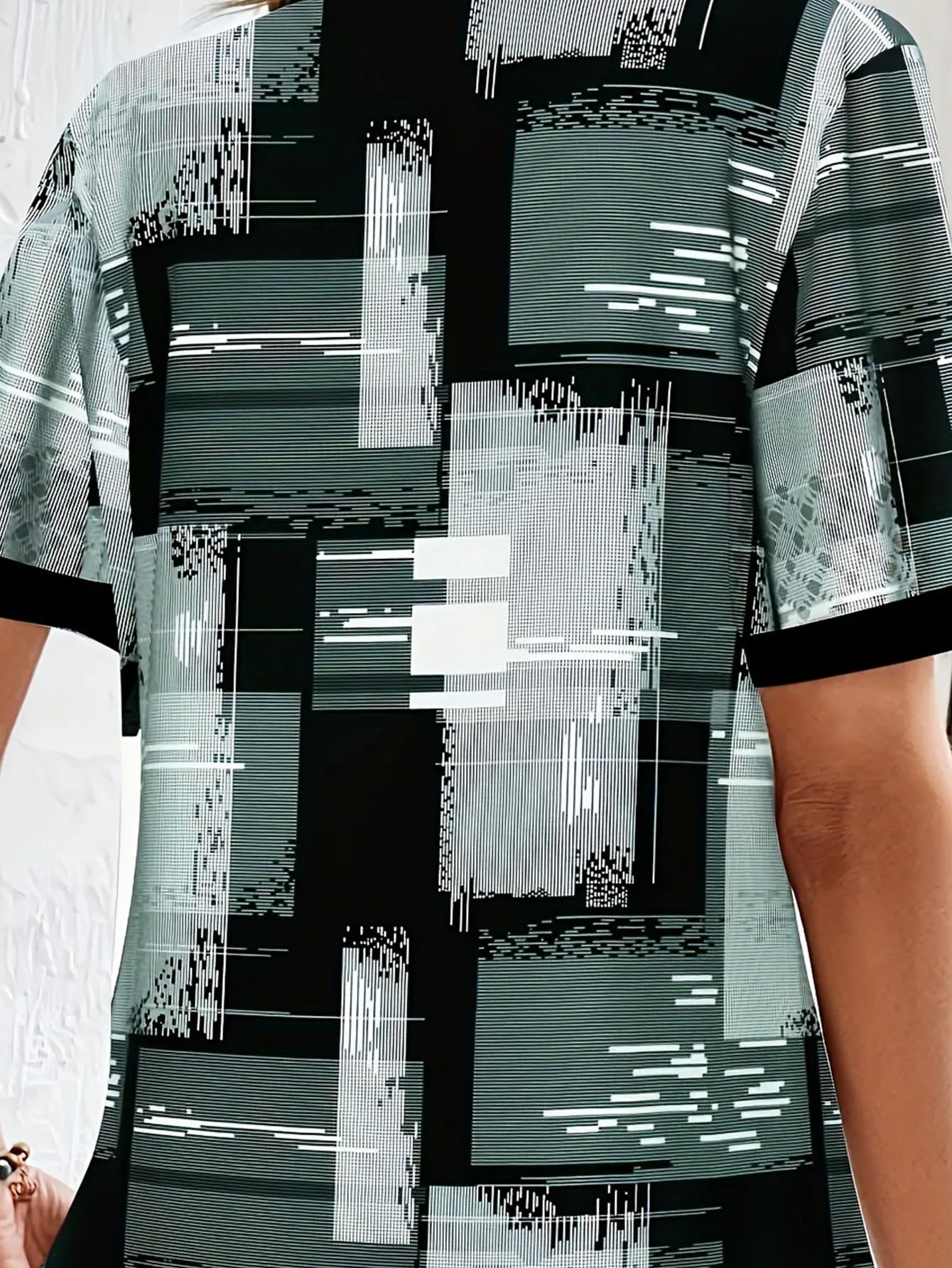 Striped T Collar Shirt