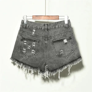 Tassel Broken Denim Shorts