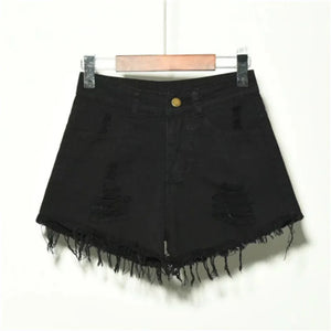 Tassel Broken Denim Shorts