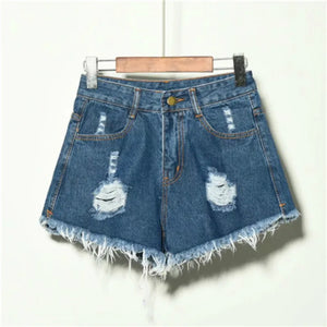 Tassel Broken Denim Shorts