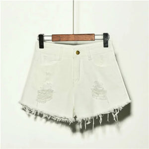 Tassel Broken Denim Shorts