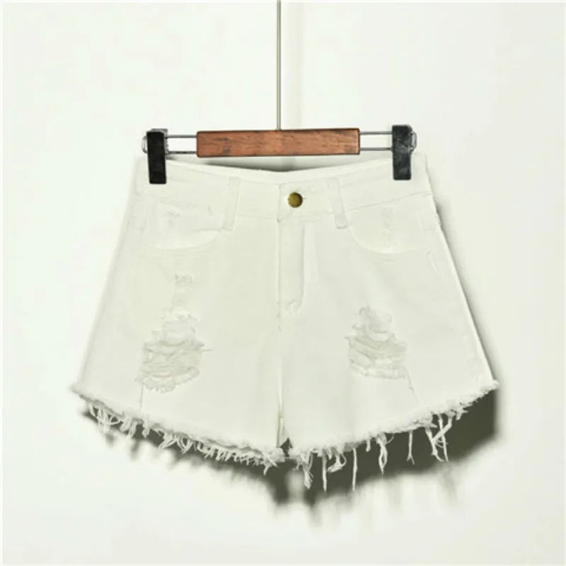 Tassel Broken Denim Shorts