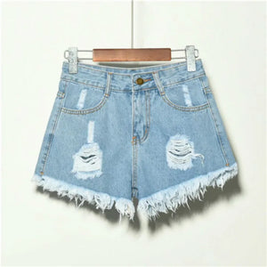 Tassel Broken Denim Shorts
